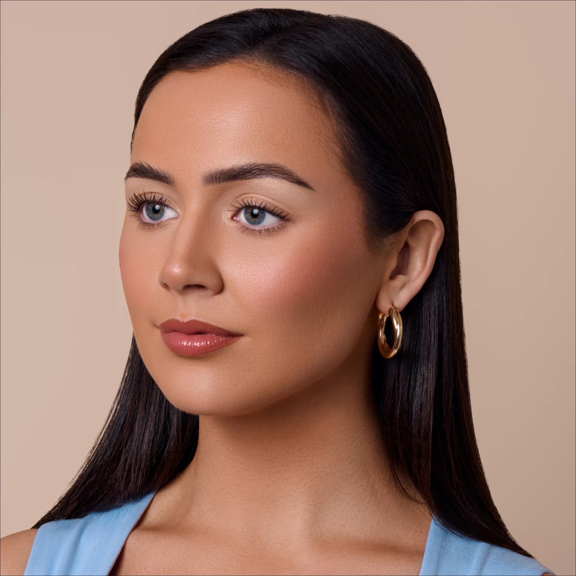 Chunky Cross Over Hoop Earrings