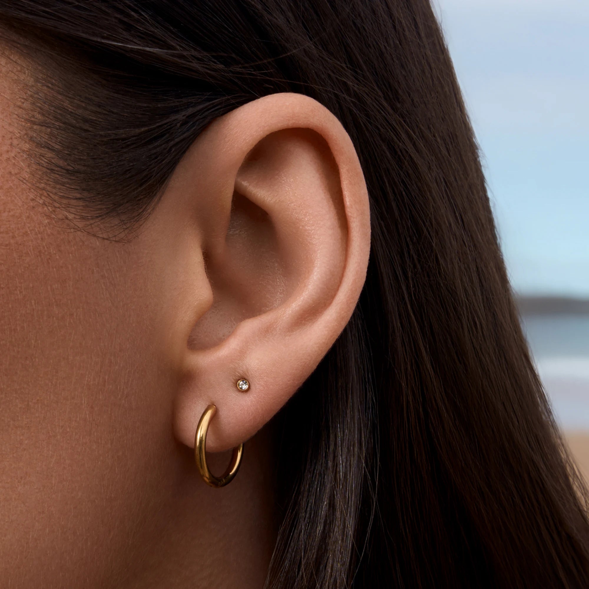 Mia Triple Stainless Steel Earring Set