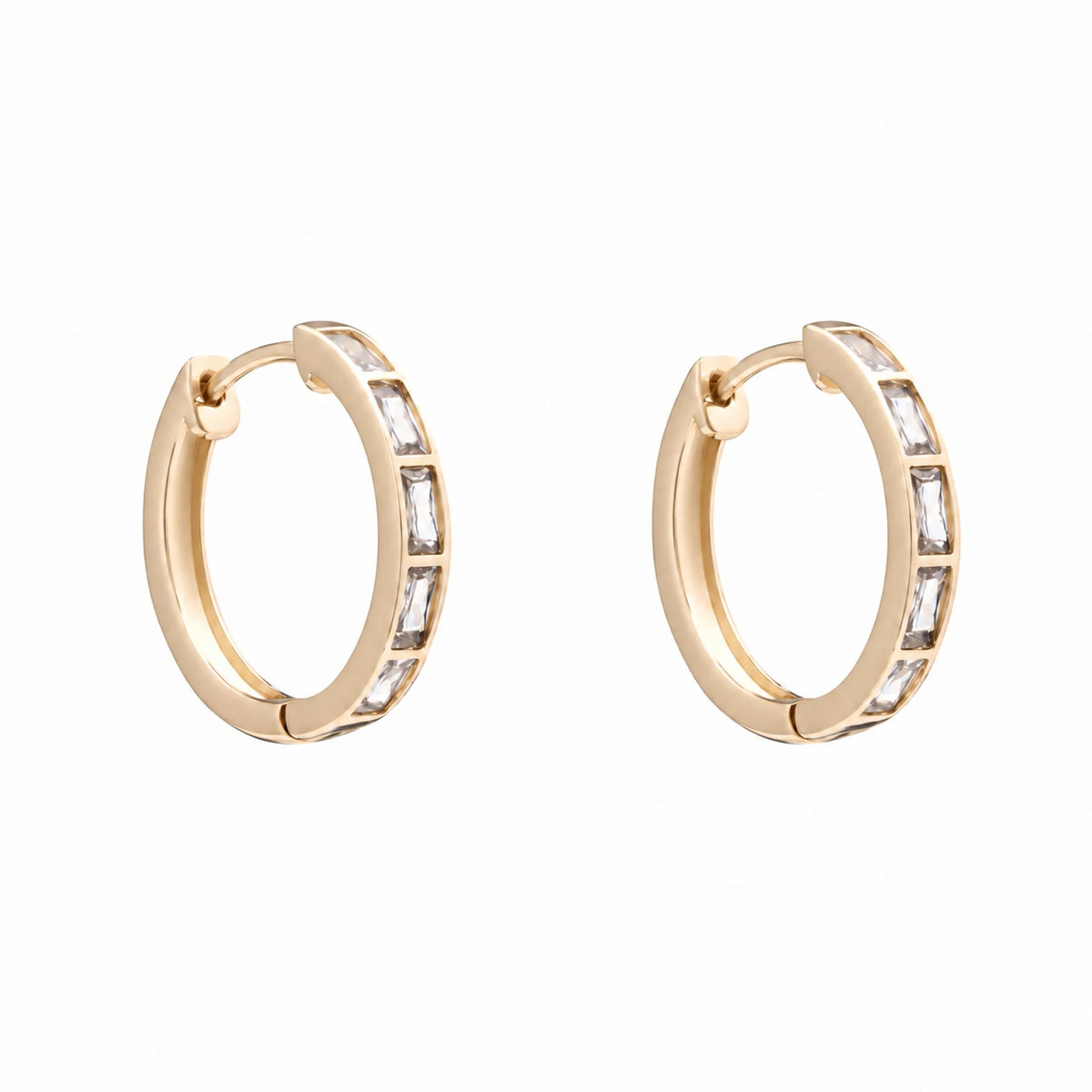 Baguette Hoop Earrings