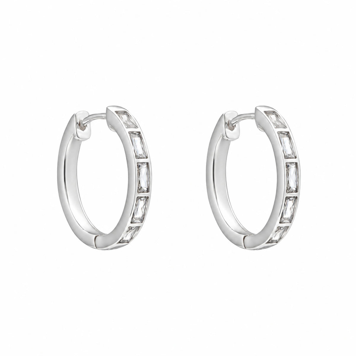 Baguette Hoop Earrings