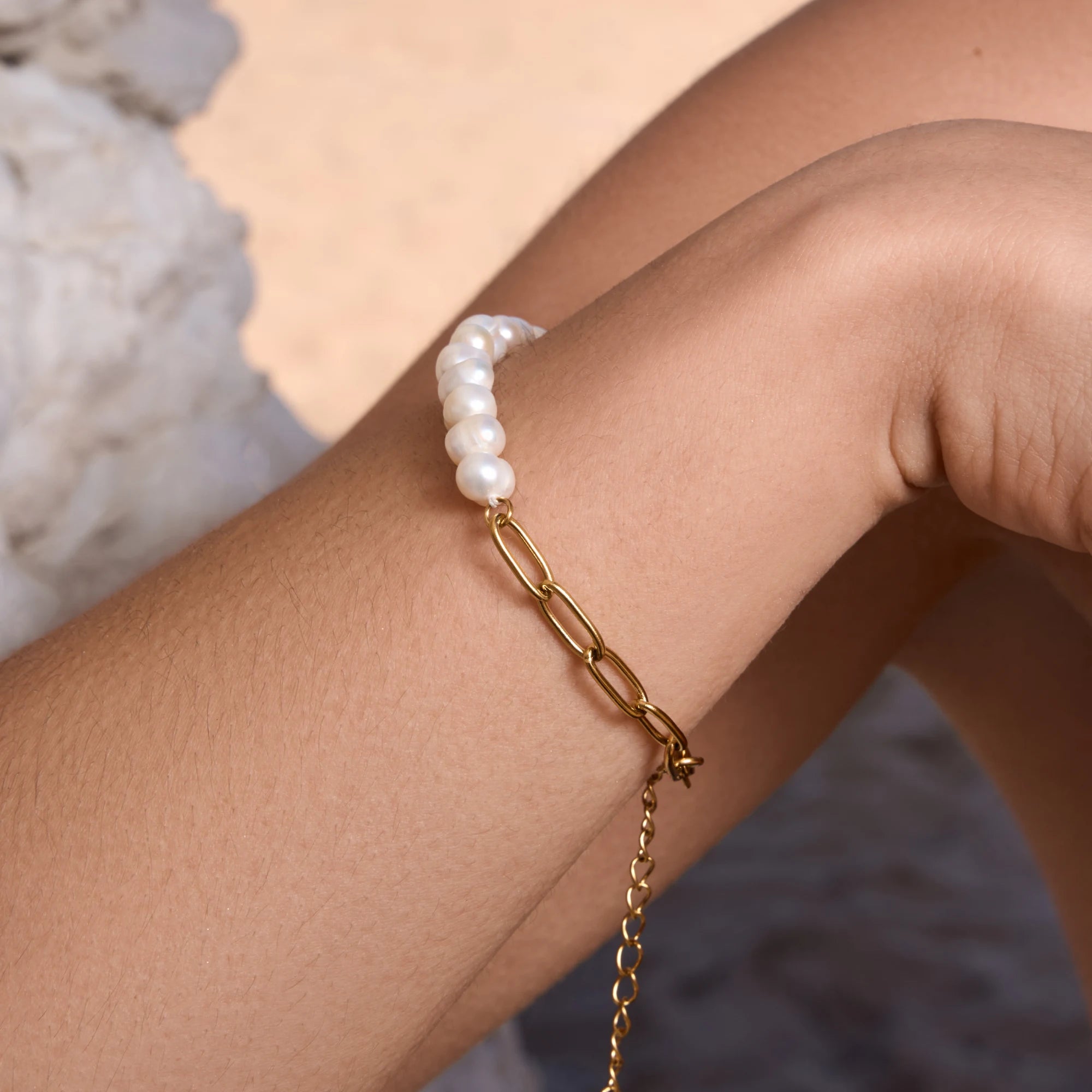 Cove Pearl Stainless Steel Bracelet