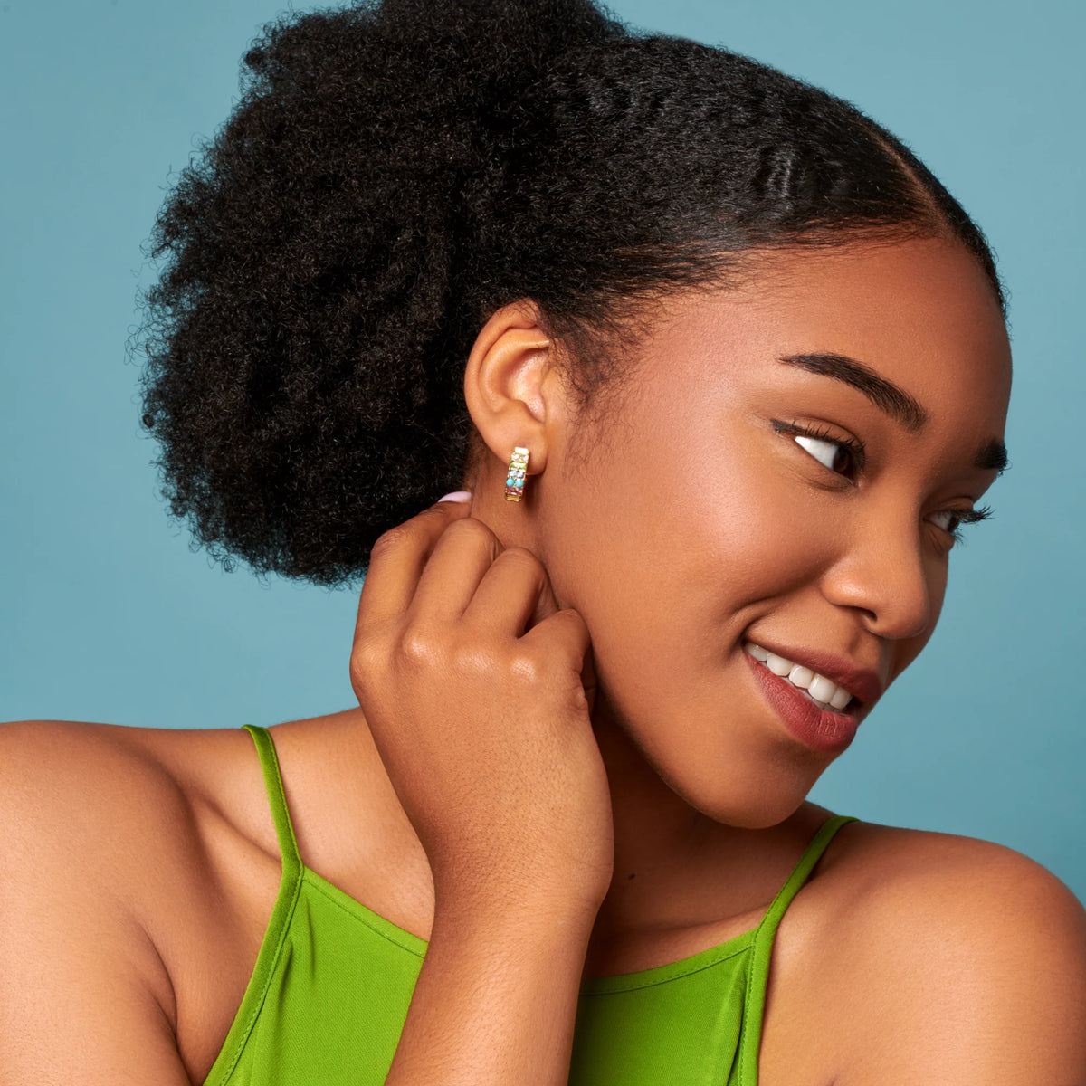 Abstract Hoop Earrings