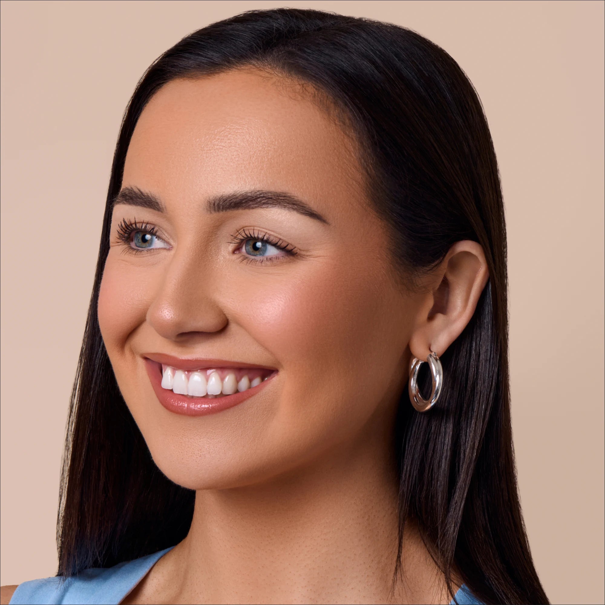 Chunky Cross Over Hoop Earrings