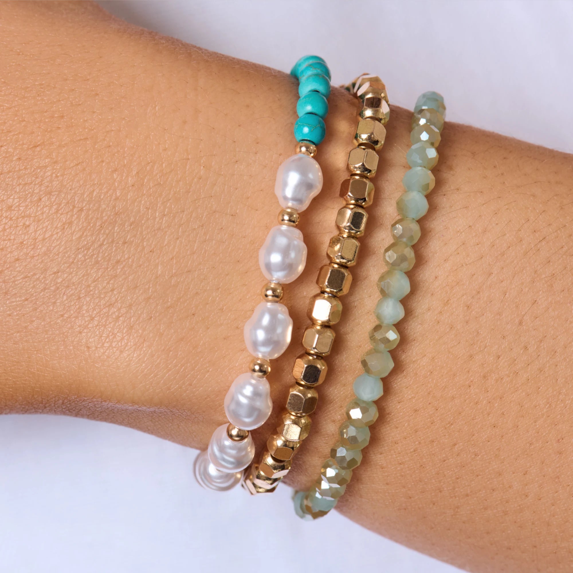 Triple Beaded Bracelet Set