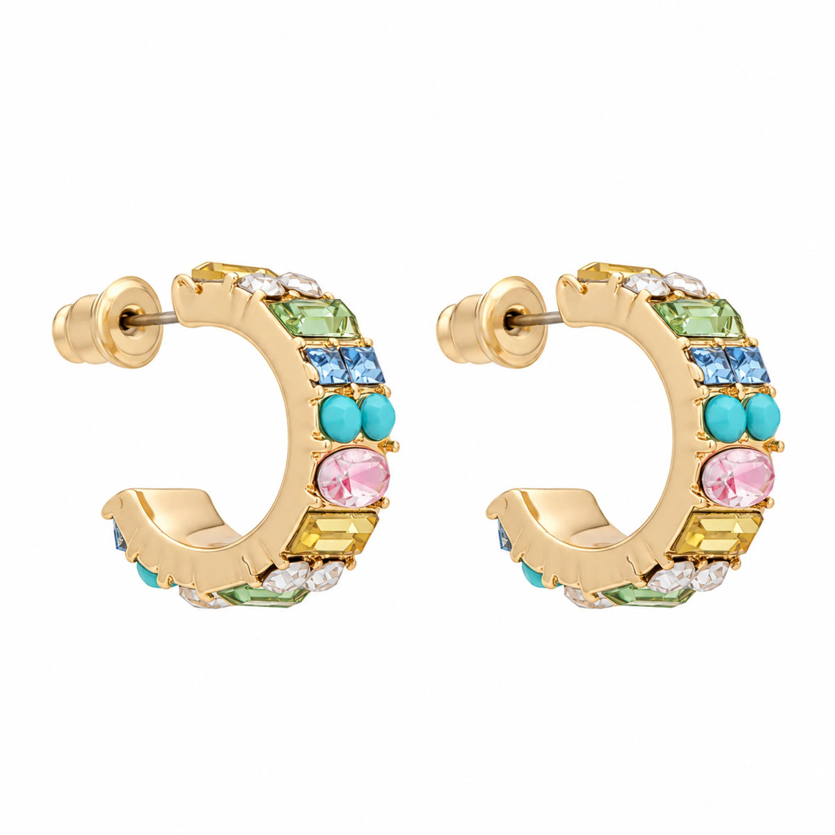 Abstract Hoop Earrings