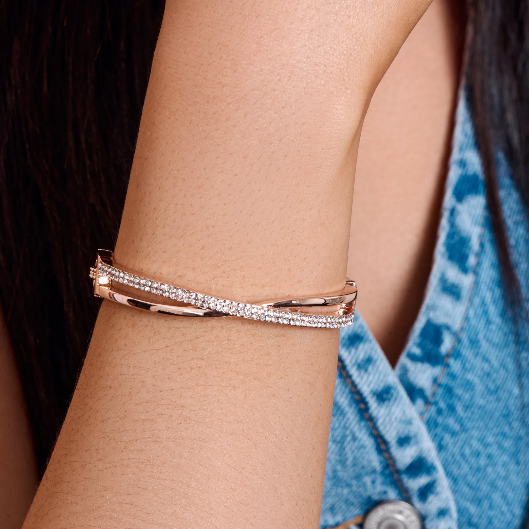 Crystal Plait Bangle