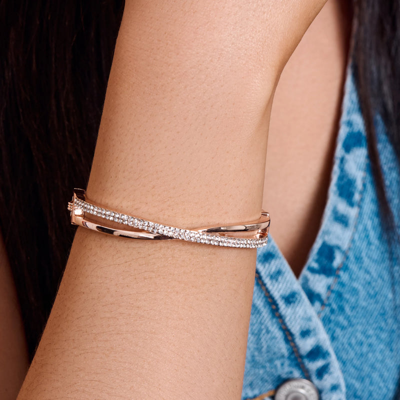 Crystal Plait Bangle