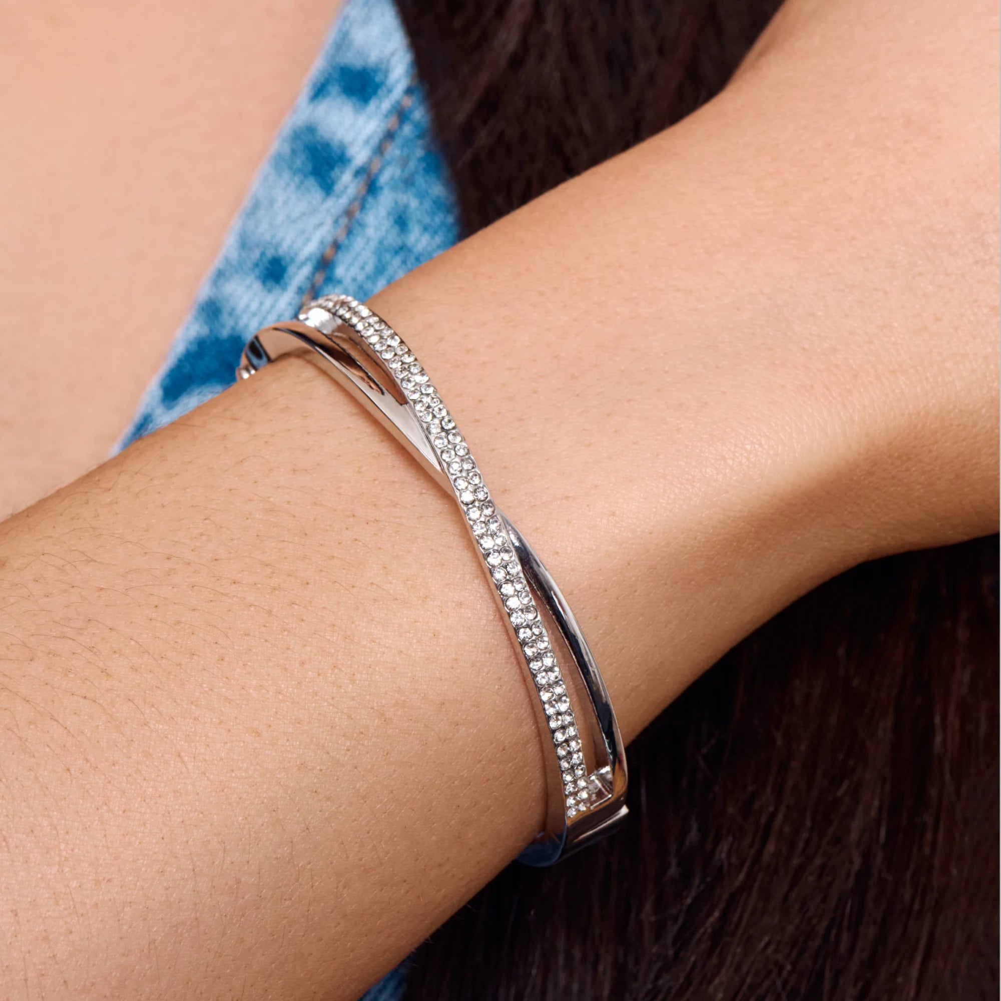 Crystal Plait Bangle
