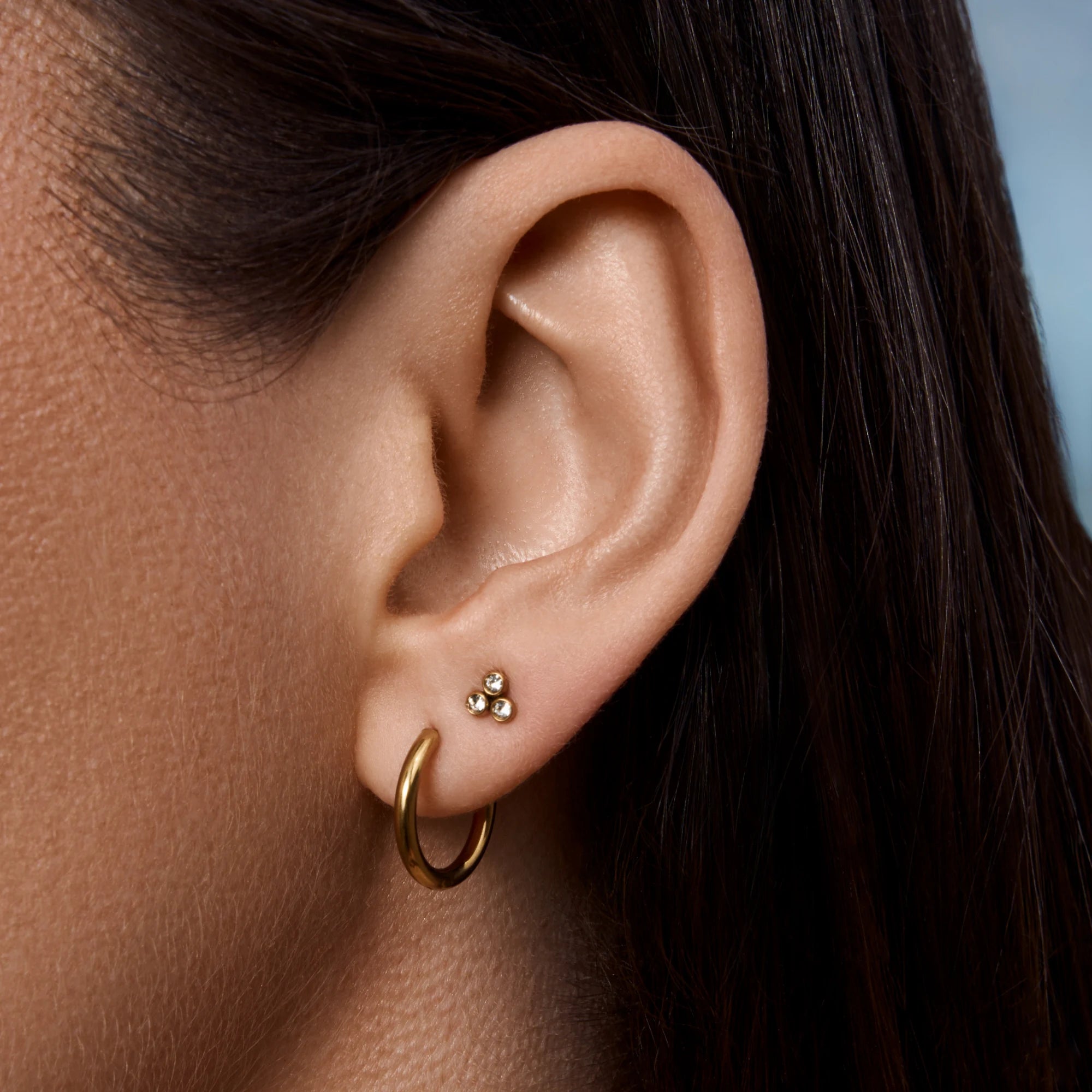 Mia Triple Stainless Steel Earring Set